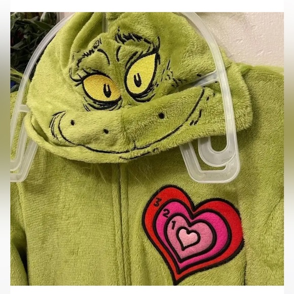 Dr Seuss The Grinch Women’s Union Suit Onesie Pajamas Size M - Picture 2 of 12